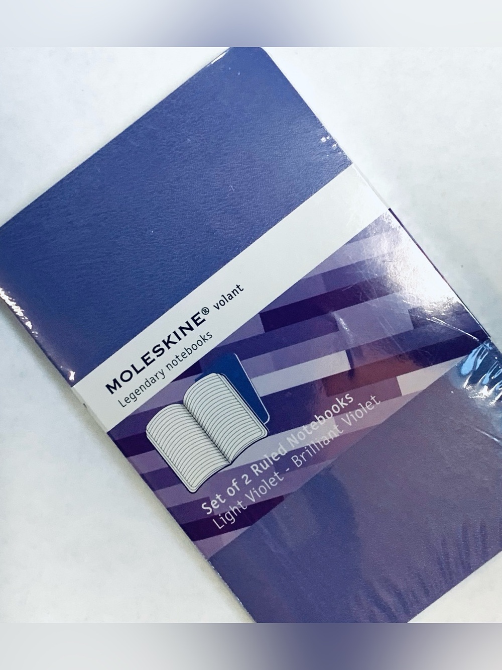 2 Moleskine Volant Ruled Notebooks Light Violet Purple Soft Cover 3.5 x 5.5